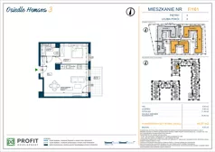 2 pokoje, mieszkanie 44,73 m², piętro 3, oferta nr OH3-2/F/4/161, Osiedle Hemara 3, Warszawa, Białołęka, Brzeziny, ul. Mariana Hemara