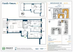 4 pokoje, mieszkanie 79,53 m², parter, oferta nr OH3-2/G/1/172, Osiedle Hemara 3, Warszawa, Białołęka, Brzeziny, ul. Mariana Hemara