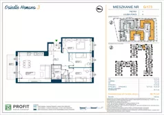 4 pokoje, mieszkanie 86,51 m², piętro 1, oferta nr OH3-2/G/2/173, Osiedle Hemara 3, Warszawa, Białołęka, Brzeziny, ul. Mariana Hemara