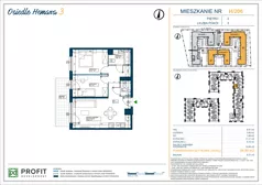 3 pokoje, mieszkanie 54,68 m², piętro 2, oferta nr OH3-2/H/3/206, Osiedle Hemara 3, Warszawa, Białołęka, Brzeziny, ul. Mariana Hemara