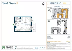2 pokoje, mieszkanie 37,33 m², piętro 3, oferta nr OH3-2/I/4/244, Osiedle Hemara 3, Warszawa, Białołęka, Brzeziny, ul. Mariana Hemara