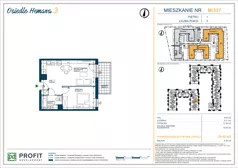 2 pokoje, mieszkanie 39,37 m², piętro 1, oferta nr OH3-2/M/2/337, Osiedle Hemara 3, Warszawa, Białołęka, Brzeziny, ul. Mariana Hemara