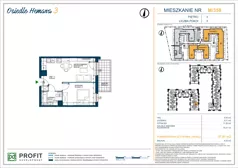 2 pokoje, mieszkanie 37,83 m², piętro 3, oferta nr OH3-2/M/4/358, Osiedle Hemara 3, Warszawa, Białołęka, Brzeziny, ul. Mariana Hemara