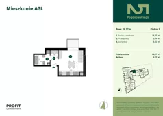 1 pokój, mieszkanie 28,37 m², piętro 2, oferta nr POGO2/A/3L, Pogonowskiego 52, Łódź, Polesie, Stare Polesie, ul. Pogonowskiego 52