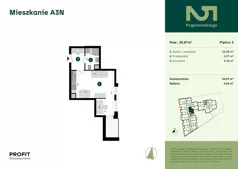 1 pokój, mieszkanie 30,87 m², piętro 2, oferta nr POGO2/A/3N, Pogonowskiego 52, Łódź, Polesie, Stare Polesie, ul. Pogonowskiego 52