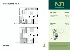 1 pokój, mieszkanie 61,90 m², piętro 5, oferta nr POGO2/A/6B, Pogonowskiego 52, Łódź, Polesie, Stare Polesie, ul. Pogonowskiego 52