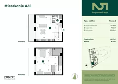 1 pokój, mieszkanie 66,17 m², piętro 5, oferta nr POGO2/A/6E, Pogonowskiego 52, Łódź, Polesie, Stare Polesie, ul. Pogonowskiego 52