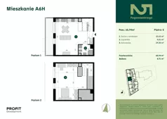 1 pokój, mieszkanie 65,94 m², piętro 5, oferta nr POGO2/A/6H, Pogonowskiego 52, Łódź, Polesie, Stare Polesie, ul. Pogonowskiego 52