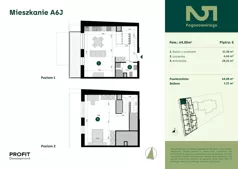 1 pokój, mieszkanie 64,08 m², piętro 5, oferta nr POGO2/A/6J, Pogonowskiego 52, Łódź, Polesie, Stare Polesie, ul. Pogonowskiego 52