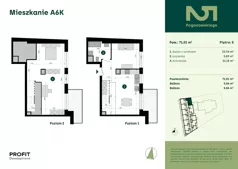 1 pokój, mieszkanie 71,01 m², piętro 5, oferta nr POGO2/A/6K, Pogonowskiego 52, Łódź, Polesie, Stare Polesie, ul. Pogonowskiego 52