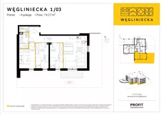 4 pokoje, mieszkanie 74,27 m², parter, oferta nr RD5/1/03, Węgliniecka, Wrocław, Maślice, ul. Węgliniecka 1