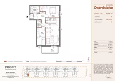3 pokoje, mieszkanie 61,59 m², piętro 2, oferta nr OST1/A/3/22, Ostródzka, Warszawa, Białołęka, Białołęka, ul. Ostródzka  110
