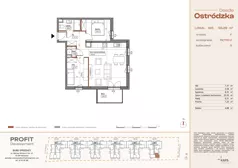 3 pokoje, mieszkanie 56,29 m², piętro 2, oferta nr OST1/F/3/166, Ostródzka, Warszawa, Białołęka, Białołęka, ul. Ostródzka  110