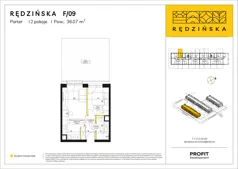 2 pokoje, mieszkanie 36,07 m², parter, oferta nr RD4B/F/09, Rędzińska 4, Wrocław, Maślice, ul. Rędzińska