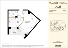 2 pokoje, mieszkanie 38,35 m², piętro 2, oferta nr WA2/A/21, Waniliowa, Wrocław, Lipa Piotrowska, Psie Pole, ul. Waniliowa