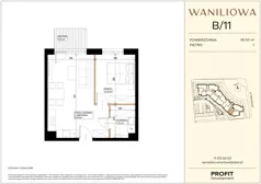 2 pokoje, mieszkanie 38,55 m², piętro 1, oferta nr WA2/B/11, Waniliowa, Wrocław, Lipa Piotrowska, Psie Pole, ul. Waniliowa