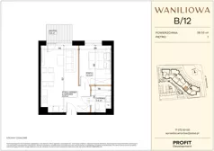 2 pokoje, mieszkanie 38,55 m², piętro 1, oferta nr WA2/B/12, Waniliowa, Wrocław, Lipa Piotrowska, Psie Pole, ul. Waniliowa