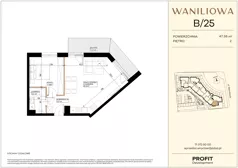 2 pokoje, mieszkanie 47,36 m², piętro 2, oferta nr WA2/B/25, Waniliowa, Wrocław, Lipa Piotrowska, Psie Pole, ul. Waniliowa