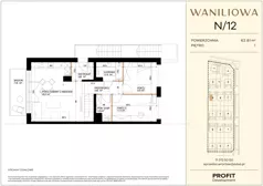 3 pokoje, mieszkanie 62,81 m², piętro 1, oferta nr WA1/N/12, Waniliowa, Wrocław, Lipa Piotrowska, Psie Pole, ul. Waniliowa
