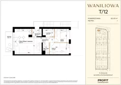 3 pokoje, mieszkanie 62,81 m², piętro 1, oferta nr WA1/T/12, Waniliowa, Wrocław, Lipa Piotrowska, Psie Pole, ul. Waniliowa