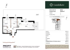 3 pokoje, mieszkanie 59,83 m², parter, oferta nr GO1/B/1/19, Goździków, Warszawa, Wawer, Marysin Wawerski, ul. Goździków