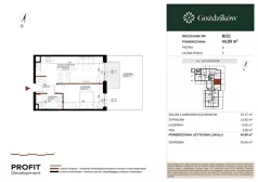 2 pokoje, mieszkanie 48,22 m², piętro 1, oferta nr GO1/B/2/29, Goździków, Warszawa, Wawer, Marysin Wawerski, ul. Goździków