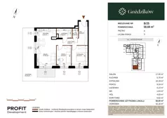 3 pokoje, mieszkanie 58,69 m², parter, oferta nr GO1/B/1/25, Goździków, Warszawa, Wawer, Marysin Wawerski, ul. Goździków