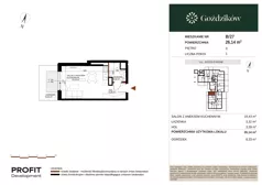 1 pokój, mieszkanie 26,14 m², parter, oferta nr GO1/B/1/27, Goździków, Warszawa, Wawer, Marysin Wawerski, ul. Goździków