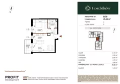 2 pokoje, mieszkanie 45,68 m², piętro 1, oferta nr GO1/B/2/39, Goździków, Warszawa, Wawer, Marysin Wawerski, ul. Goździków
