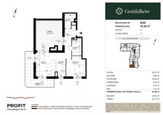2 pokoje, mieszkanie 52,38 m², piętro 5, oferta nr GO1/B/6/80, Goździków, Warszawa, Wawer, Marysin Wawerski, ul. Goździków