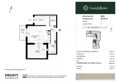 2 pokoje, mieszkanie 49,10 m², piętro 5, oferta nr GO1/B/6/81, Goździków, Warszawa, Wawer, Marysin Wawerski, ul. Goździków