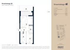 3 pokoje, mieszkanie 57,95 m², piętro 1, oferta nr SW/8/47, Strawińśkiego, Wrocław, Jagodno, Krzyki, ul. Stawińskiego 19