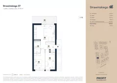 3 pokoje, mieszkanie 57,93 m², piętro 1, oferta nr SW/5/37, Strawińśkiego, Wrocław, Jagodno, Krzyki, ul. Stawińskiego 19