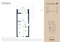 3 pokoje, mieszkanie 57,93 m², parter, oferta nr SW/7/43, Strawińśkiego, Wrocław, Jagodno, Krzyki, ul. Stawińskiego 19