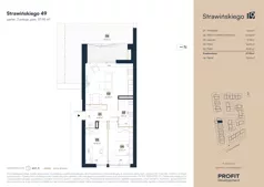3 pokoje, mieszkanie 57,95 m², parter, oferta nr SW/8/49, Strawińśkiego, Wrocław, Jagodno, Krzyki, ul. Stawińskiego 19