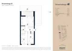 3 pokoje, mieszkanie 57,93 m², parter, oferta nr SW/9/51, Strawińśkiego, Wrocław, Jagodno, Krzyki, ul. Stawińskiego 19