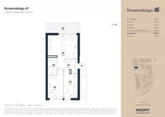 3 pokoje, mieszkanie 57,93 m², piętro 1, oferta nr SW/11/61, Strawińśkiego, Wrocław, Jagodno, Krzyki, ul. Stawińskiego 19