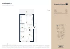3 pokoje, mieszkanie 57,93 m², piętro 1, oferta nr SW/15/77, Strawińśkiego, Wrocław, Jagodno, Krzyki, ul. Stawińskiego 19