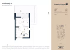 2 pokoje, mieszkanie 46,04 m², parter, oferta nr SW/19/91, Strawińśkiego, Wrocław, Jagodno, Krzyki, ul. Stawińskiego 19