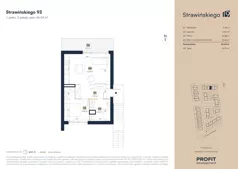 2 pokoje, mieszkanie 46,04 m², piętro 1, oferta nr SW/19/93, Strawińśkiego, Wrocław, Jagodno, Krzyki, ul. Stawińskiego 19