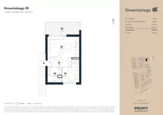 2 pokoje, mieszkanie 46,04 m², piętro 1, oferta nr SW/20/95, Strawińśkiego, Wrocław, Jagodno, Krzyki, ul. Stawińskiego 19