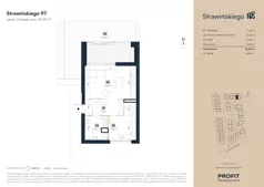 2 pokoje, mieszkanie 46,04 m², parter, oferta nr SW/20/97, Strawińśkiego, Wrocław, Jagodno, Krzyki, ul. Stawińskiego 19