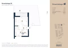 2 pokoje, mieszkanie 46,07 m², parter, oferta nr SW/21/99, Strawińśkiego, Wrocław, Jagodno, Krzyki, ul. Stawińskiego 19