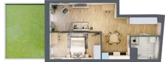 2 pokoje, mieszkanie 45,00 m², parter, oferta nr 1.M.10, Żegiestowska, Wrocław, Gaj, Krzyki, ul. Żegiestowska 3