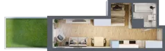 1 pokój, mieszkanie 26,84 m², parter, oferta nr 1.M.18, Żegiestowska, Wrocław, Gaj, Krzyki, ul. Żegiestowska 3