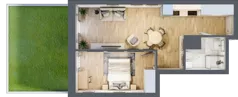 2 pokoje, mieszkanie 39,33 m², parter, oferta nr 1.M.19, Żegiestowska, Wrocław, Gaj, Krzyki, ul. Żegiestowska 3