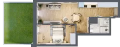2 pokoje, mieszkanie 40,21 m², parter, oferta nr 1.M.21, Żegiestowska, Wrocław, Gaj, Krzyki, ul. Żegiestowska 3