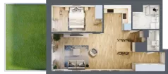 2 pokoje, mieszkanie 51,95 m², parter, oferta nr 1.M.22, Żegiestowska, Wrocław, Gaj, Krzyki, ul. Żegiestowska 3