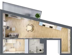 2 pokoje, mieszkanie 54,89 m², piętro 1, oferta nr 2.M.32, Żegiestowska, Wrocław, Gaj, Krzyki, ul. Żegiestowska 3