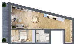2 pokoje, mieszkanie 55,01 m², piętro 2, oferta nr 3.M.35, Żegiestowska, Wrocław, Gaj, Krzyki, ul. Żegiestowska 3